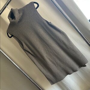 Marled Ribbed Turtleneck Sweater - Gray